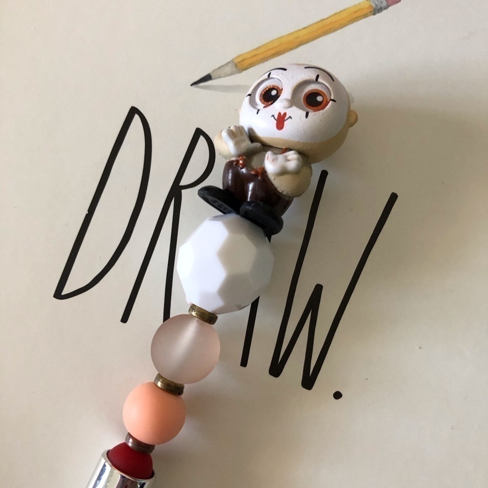 Disney Doorables: Tangled: Ulf handmade beaded pen